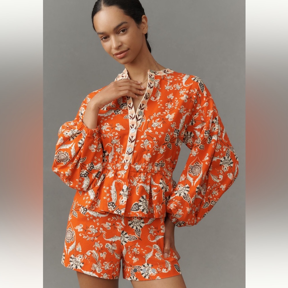 Farm Rio Long sleeve printed romper